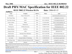 May 2006 - IEEE 802 LAN/MAN Standards Committee
