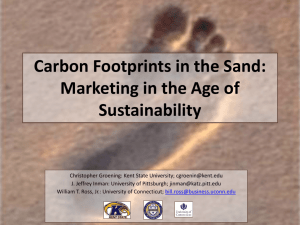 Carbon Footprints in the Sand: Marketing in the Age of