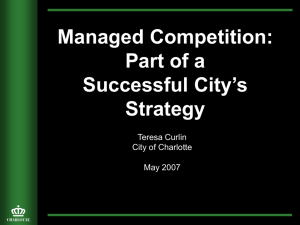 Managed Competition: Part of a Successful City's Strategy