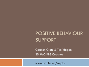 Introduction to Positive Behaviour Support