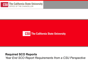 Required SCO Reports 2009