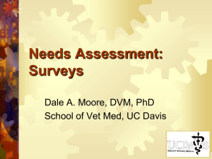 Needs Assessment Surveys