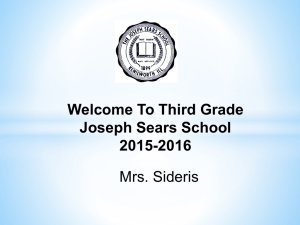 2015-16 Presentation - Joseph Sears School