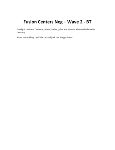 Fusion Centers Neg – Wave 2 - BT - University of Michigan Debate