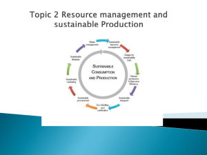 Topic 2 Resource management and sustainable Production - IB