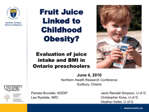 Fruit Juice Linked to Childhood Obesity?