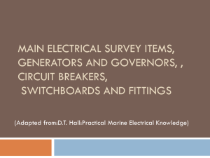 Main Electrical Survey Items, Generators and Governors , Circuit