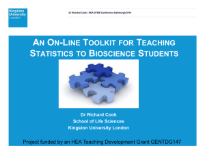 An On-Line Toolkit for Teaching Statistics to Bioscience Students