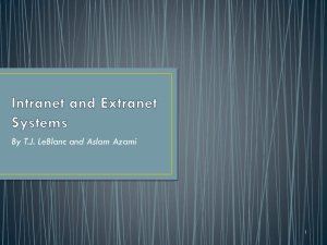 Intranet and Extranet Systems - TJ leblanc'S portfolio