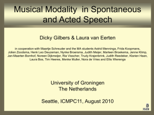 Acted happy speech contains more modality