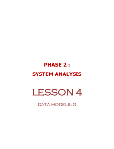 Figure 4-1: Data Modeling Activities in the System Analysis Phase