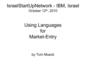 Using Languages for Market Entry