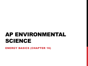 AP Environmental Science - Lamberth APES