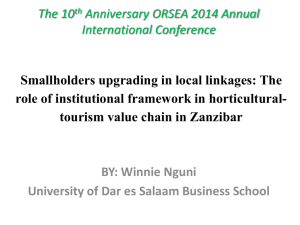 Smallholders upgrading in local linkages