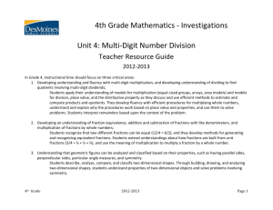 Multi-digit Division - DMPS Elementary Mathematics