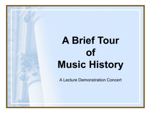 A Brief Tour of Music History