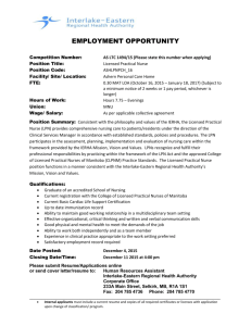 EMPLOYMENT OPPORTUNITY Competition Number: AS LTC 1494