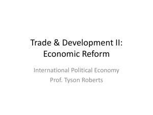 Trade & Development II: Economic Reform