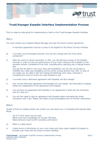 Trust|Voyager Expedia Interface Implementation Process