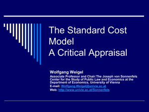 The Standard Cost Model A Critical Appraisal