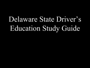 Delaware State Driver's Education Final Exam