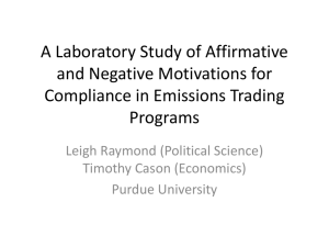 A Laboratory Study of Affirmative and Negative Motivations