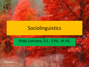 Sociolinguistics - Repository UNIKAMA