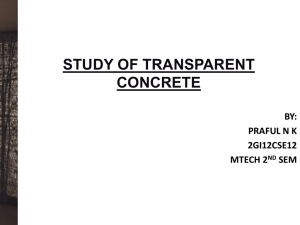 Transparent Concrete Full Seminar Report.PPT