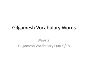 Gilgamesh Vocabulary Words