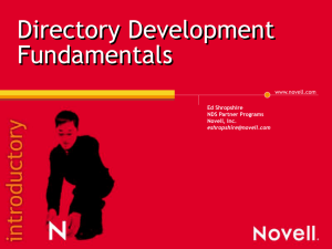 Novell ODBC driver for eDirectory Novell controls for ActiveX (NWDir)