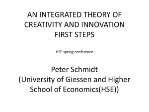 AN INTEGRATED THEORY OF CREATIVITY AND INNOVATION