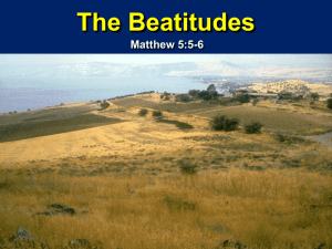 Beatitudes - Lesson 2 - Come Study and Learn God's Will With Us