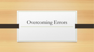 Overcoming Errors - MaderasOnlineClassroom