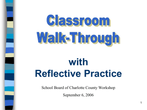 Classroom Walk-Through 4 - Charlotte County Public Schools