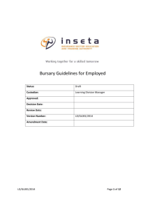 8. Payment of Bursary Funds to the Employer