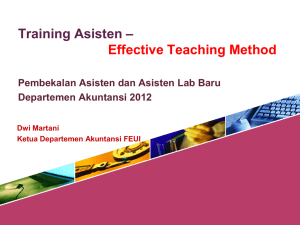 Effective teaching method asisten