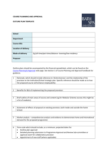 COURSE PLANNING AND APPROVAL OUTLINE PLAN TEMPLATE