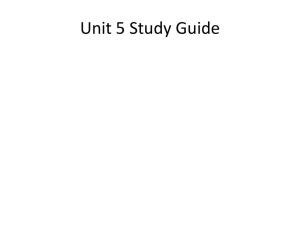 Unit 5 Study Guide