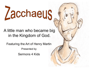 Zacchaeus - Sermons4Kids.com