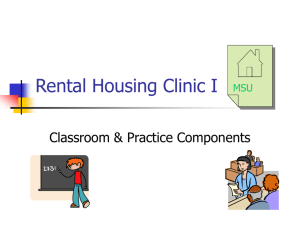Rental Housing Clinic - Michigan State University College of Law
