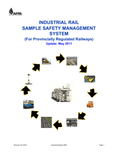 Industrial Rail SMS Template - Alberta Forest Products Association