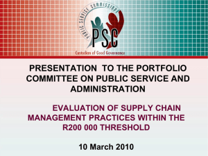 Evaluation of Supply Chain Management Practices within the R200