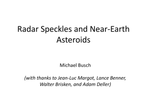 Radar Speckles and Near-Earth Asteroids