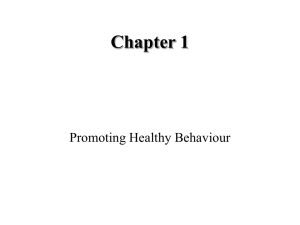 Promoting Healthy Behaviour Change