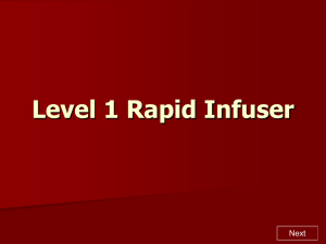 Level 1 Rapid Infusor - Vanderbilt University Medical Center