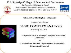 basic complex analysis - Department of Mathematics