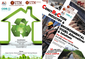 Flyer for 1-Day Course - Universiti Teknologi Malaysia