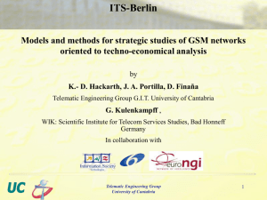 Mobile network design for cost studies I