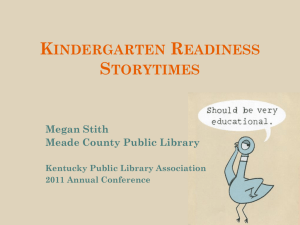 Kindergarten Readiness Storytimes