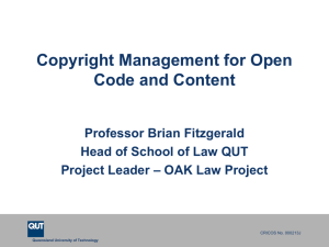 Brian Fitzgerald, Queensland University of Technology